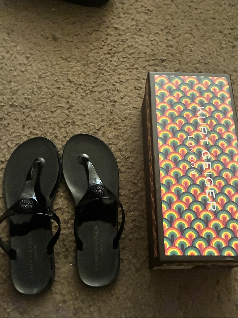 Kurt Geiger T Bar Maddison Drench Black